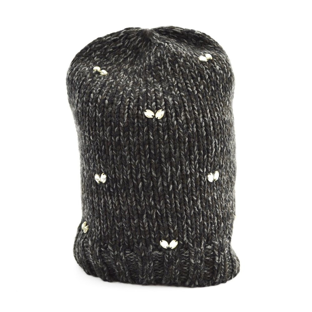 Aqua Rhinestone Knit Hat #164-24